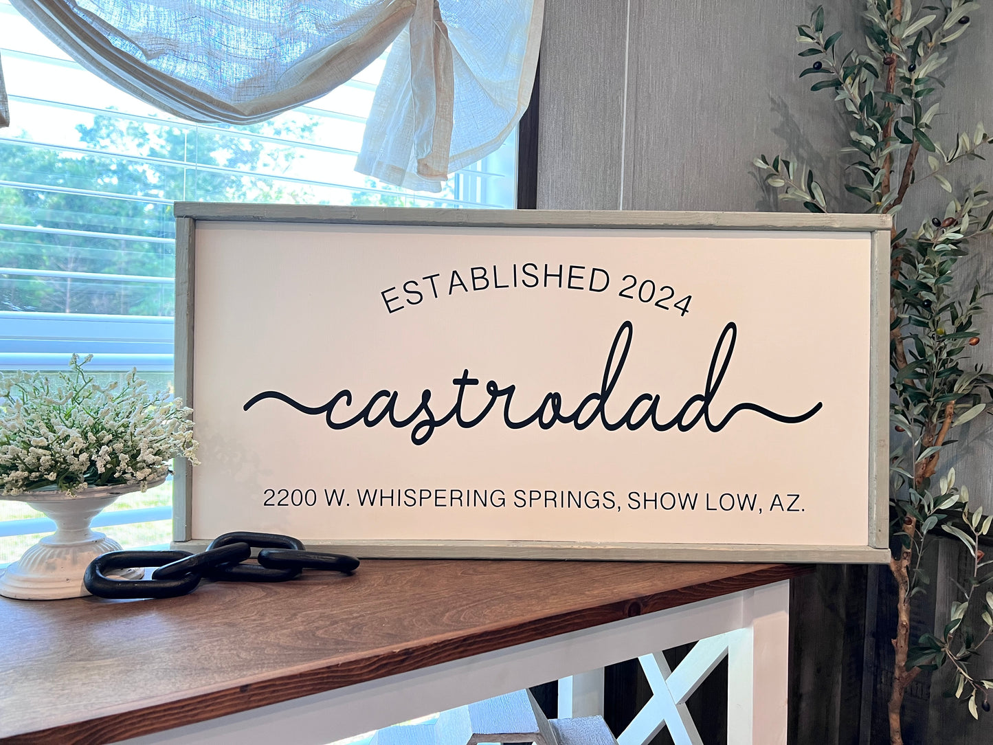 Last name established date wooden sign - last night wooden sign - closing gifts