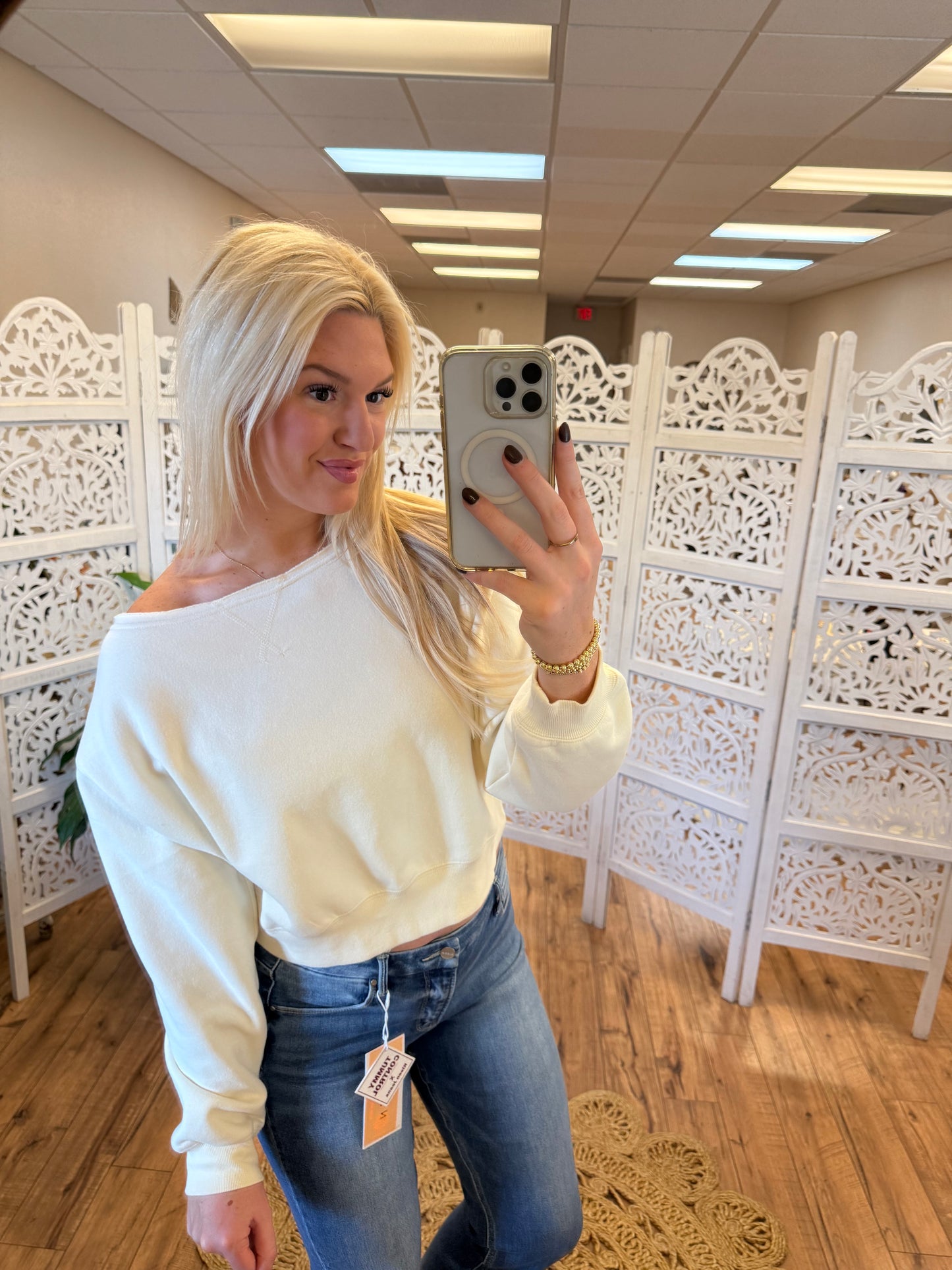 Cream cozy sweatshirt