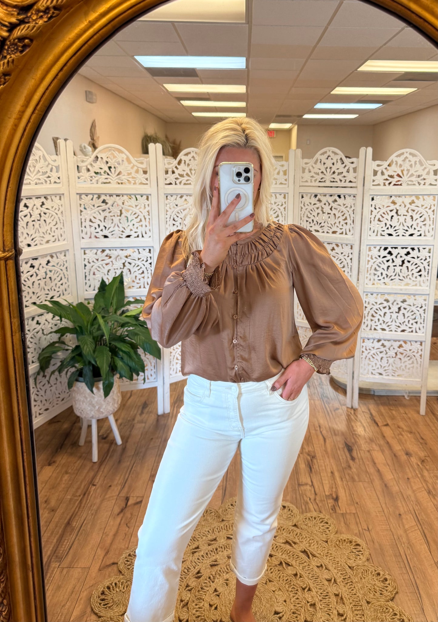 The Rust Satin Top