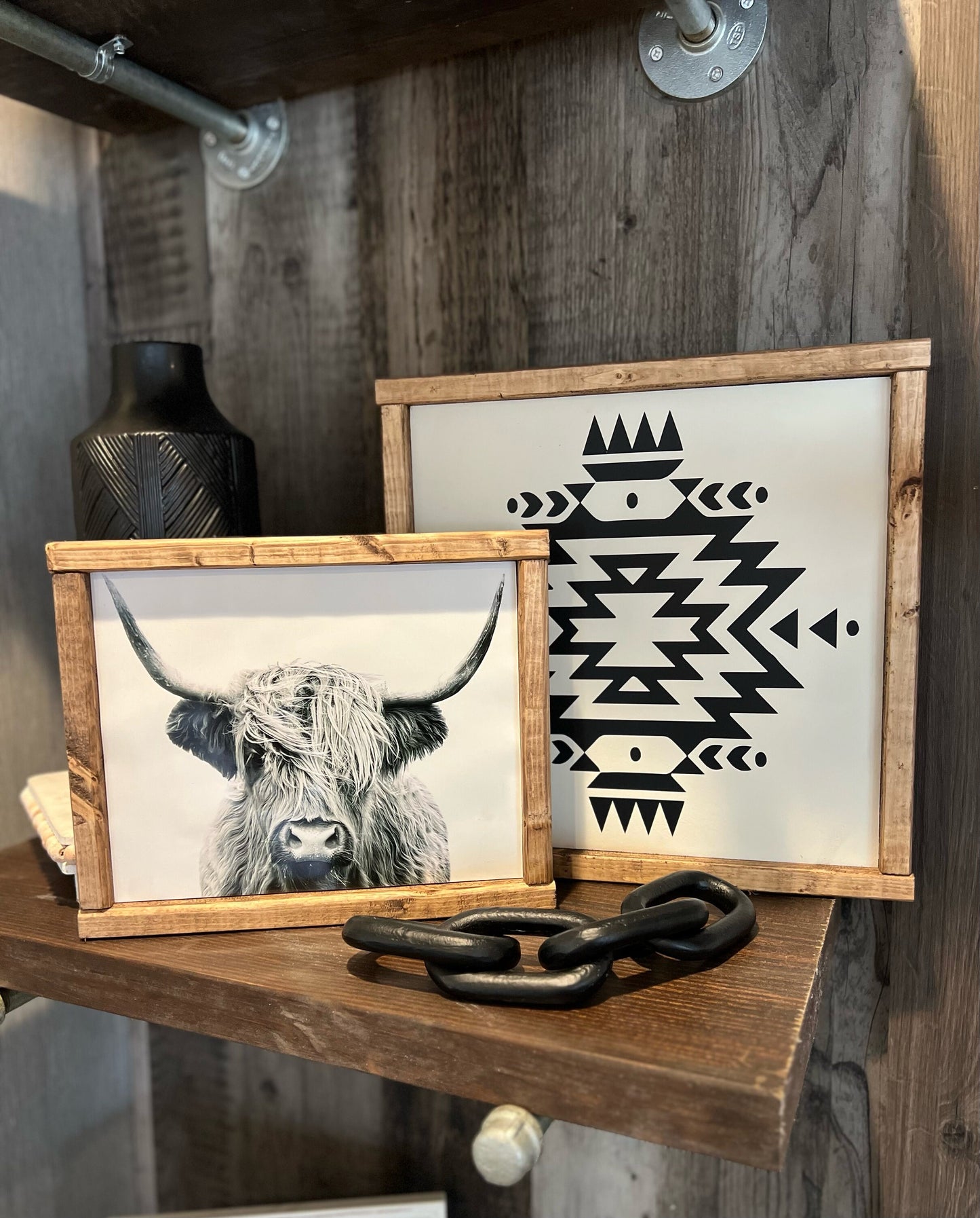 Cow Picture wooden sign - boho decor - western sign - Cow Picture
