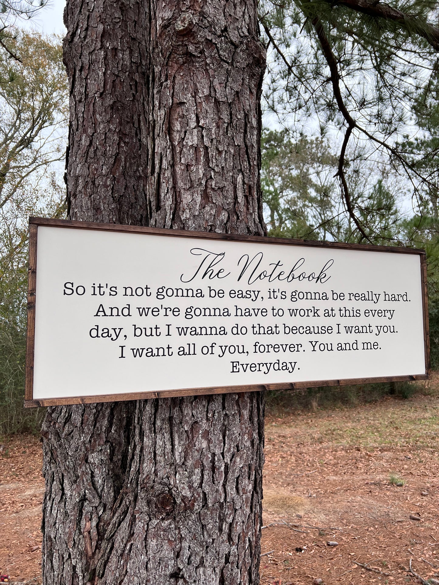 The notebook quote - notebook quote wooden sign