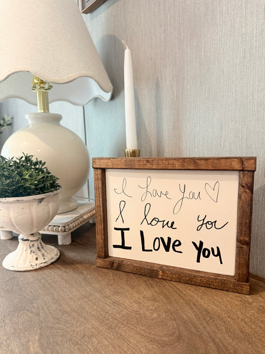 Handwritten I love you