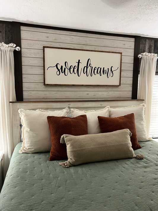 Sweet dreams wooden sign - over the bed sweet dreams sign - over the bed wooden signs