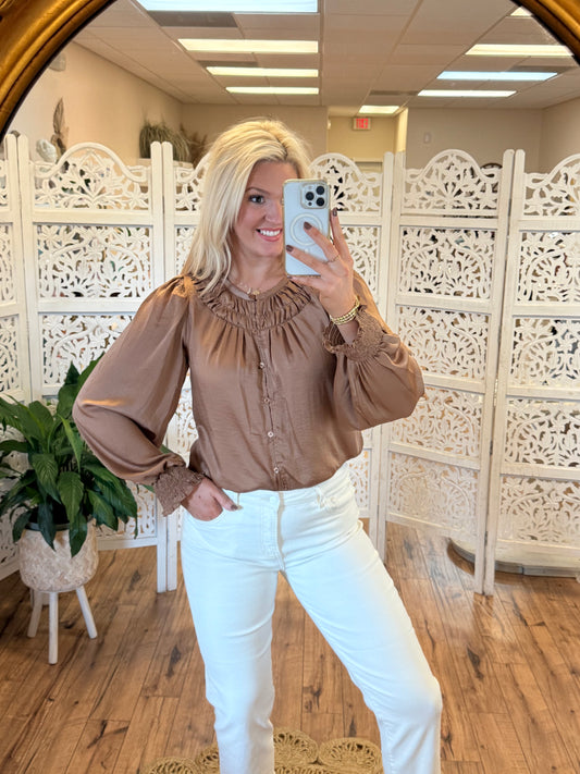 The Rust Satin Top