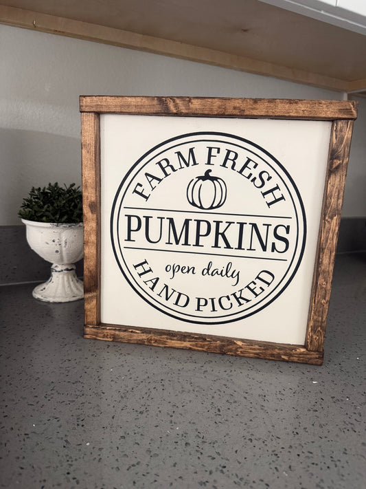 Farm fresh pumpkins - fall signs