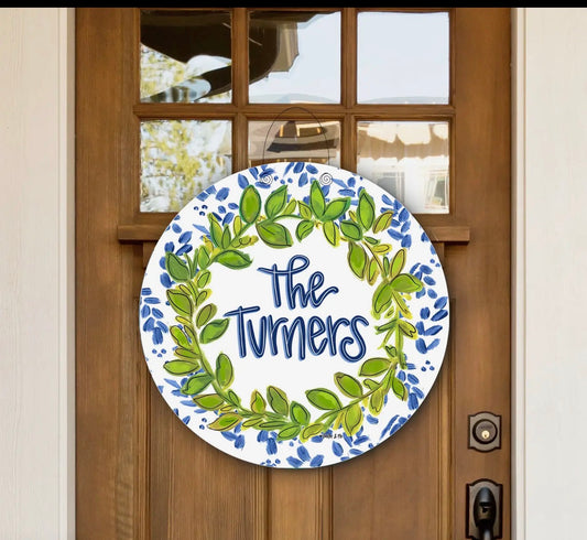 Front door sign - personalized