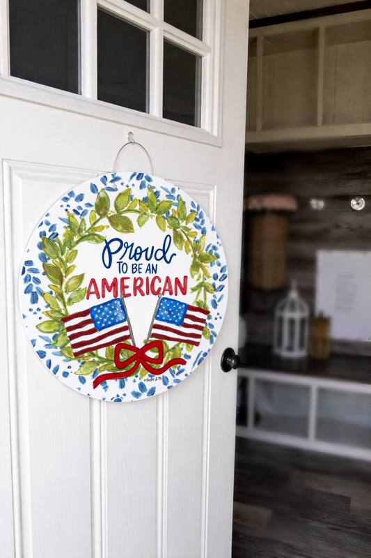 Proud to be an American - door hanger