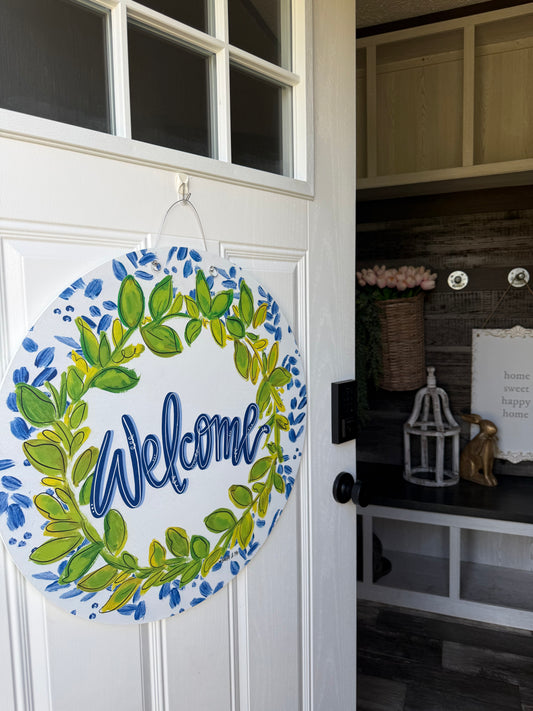 Welcome front door greeny