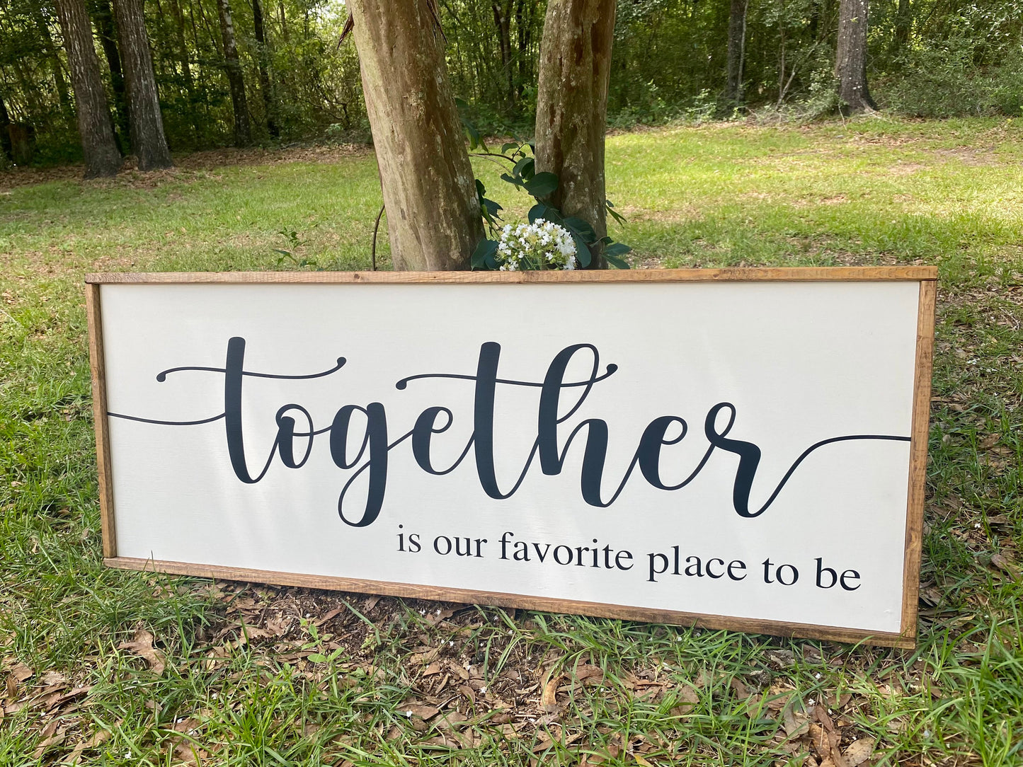 Together is my favorite place to be wooden sign - over the bed sign -