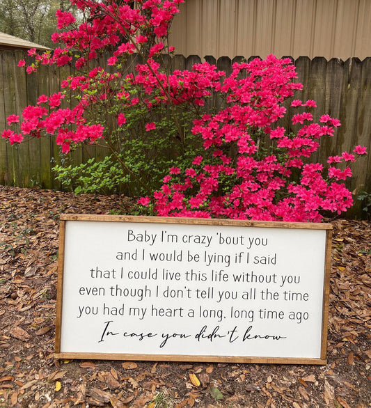 In case you didn’t know wooden sign