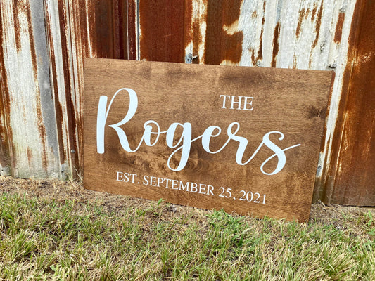 Wedding display sign - wedding last name sign - wedding entry sign - wedding sign